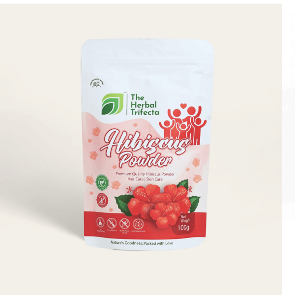 Organic Hibiscus Powder | Natural Flower Powder for Hair Care, Skin Glow| Rich in Antioxidants, AHAs | Vegan, Non-GMO, Chemical-Free